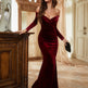 Fashion Velvet Elegant Bridesmaid Dress EX-STOCK Canada 