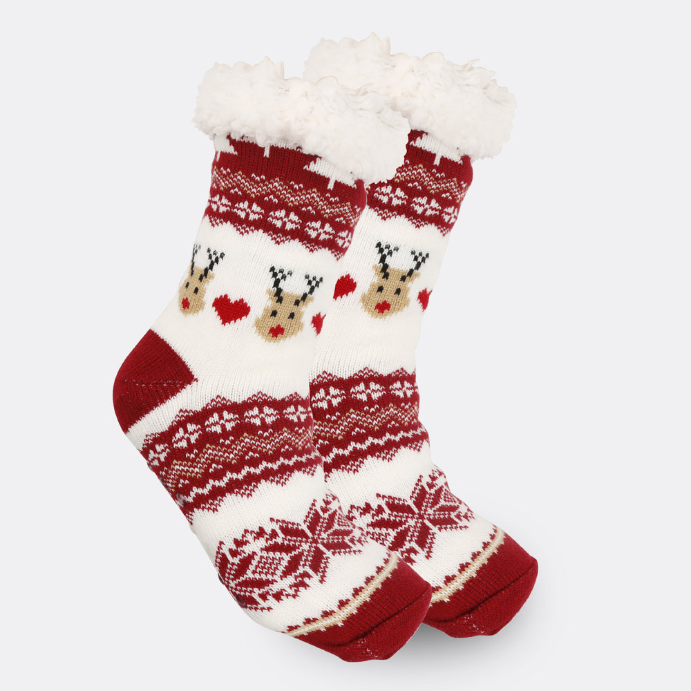 Christmas Women's Thickened Fleece-lined Room Socks EX-STOCK Canada 