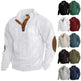 Corduroy Casual Stand Collar Long-sleeved Sweater men - EX-STOCK CANADA