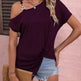 Women Clothes Off Shoulder Blouse Summer Irregular Design Tops Shirt - EX-STOCK CANADA