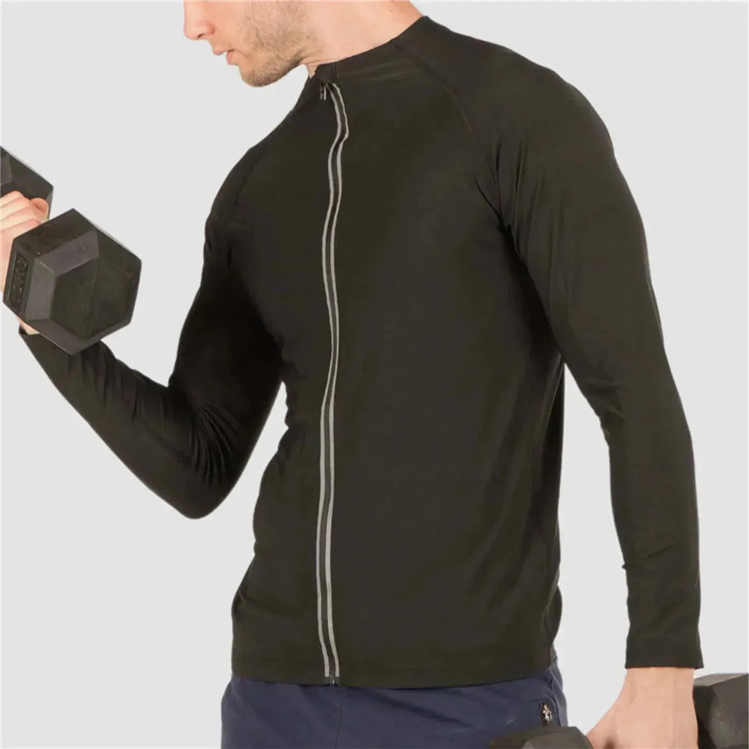 Men's Zip Compression sweat Sauna Vest Long Sleeve Sleeve - EX-STOCK CANADA