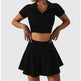 2pcs Tennis Skirt set Sports Skort Workout Exercise Outfit - EX-STOCK CANADA