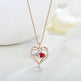 S925 Silver Double Love Necklace With Rhinestones Fashion Personality Heart-shaped Necklace Valentine's Day Gift - EX-STOCK Canada