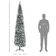 9ft Flocked Christmas Tree, Pencil Christmas Tree With Realistic Branch Tips, Folding Metal Stand, Green EX-STOCK Canada 