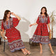Modest Plus Size Summer dress V Neck Midi Beach boho Dress - EX-STOCK CANADA