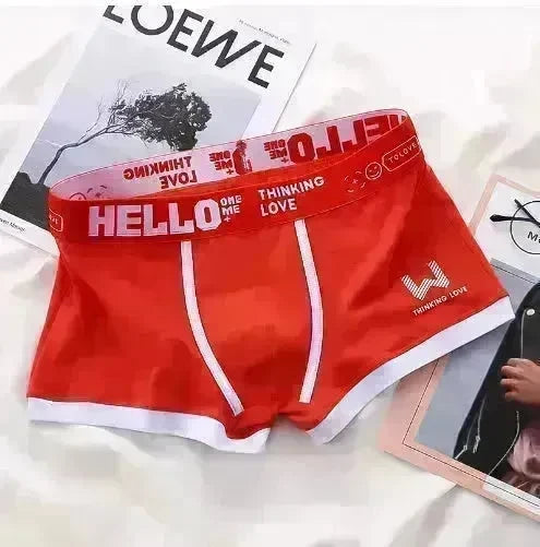 Men's Cotton  Boxer Briefs Trendy Breathable Low waist underwear - EX-STOCK CANADA