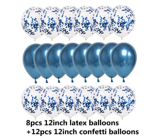 Sequined Latex Balloons for Birthday & Wedding Decorations – 12 Inch Colorful Party Balloons