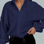 Women's Polar Fleece Sports Velvet Stand Collar Zipper Jacket - EX-STOCK Canada