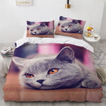 White Cute Cat Bedding Set Girl Ladies Bedroom Comfort Duvet Cover EX-STOCK Canada 