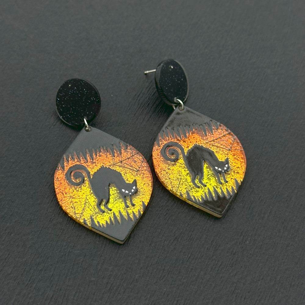 Halloween Day Ornament Colorful Ghost Eyes Funny Acrylic Earrings For Women - EX-STOCK Canada