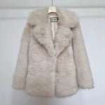 Classy Fashionable Winter Plain Huge Faux Fur Coat for Ladies - EX-STOCK Canada