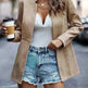 Slim-fit Jacket Fashion Commuting Thick fall Work office blazer suit Overcoat For Women - EX-STOCK CANADA