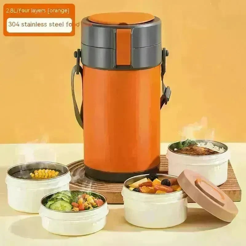 304 Stainless Steel Large Capacity Vacuum Thermal Insulated Lunch Box - EX-STOCK CANADA