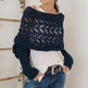 Autumn And Winter Warm Knitted Shawl Women's Hollowed-out Double Sleeve Shawl Collar Fashion Natural For Home And Party EX-STOCK Canada 