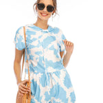 2pcs Tie-dye Loungewear Hoodie Athleisure Short-sleeved short set - EX-STOCK Canada