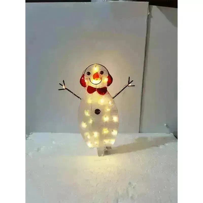 Christmas Scene Decoration With LED Lights Christmas Snowman Ornaments - EX-STOCK CANADA