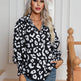 Leopard Print Lantern Sleeve Blouse Shirt top for Women - EX-STOCK Canada