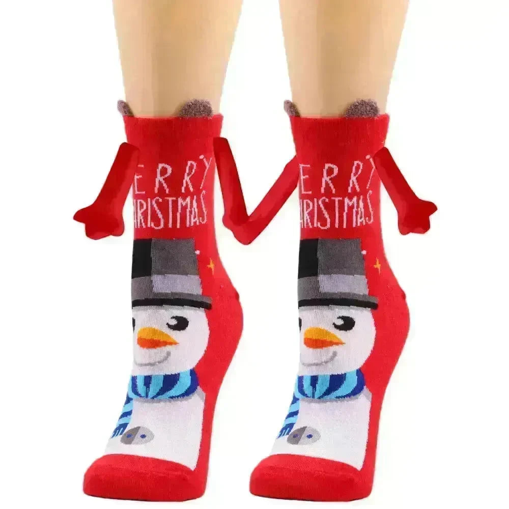 Christmas Stockings Autumn Winter Cotton Magnet Lodestone Hand Tube Socks - EX-STOCK CANADA
