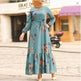 Turkish Muslim Women's Long Sleeve Printed Robe - EX-STOCK Canada