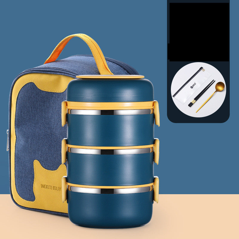 304 Stainless Steel Insulated Barrel Multi-layer Lunch Box EX-STOCK
