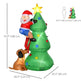 5.9ft Inflatable Christmas Tree, Santa Claus, Dog, LED Lights, Indoor, Outdoor, Home, Garden, Lawn, Decoration EX-STOCK Canada 
