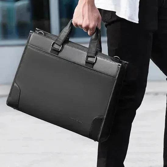 Men's Business Handheld Notebook Computer Best Leather Black Briefcase - EX-STOCK Canada