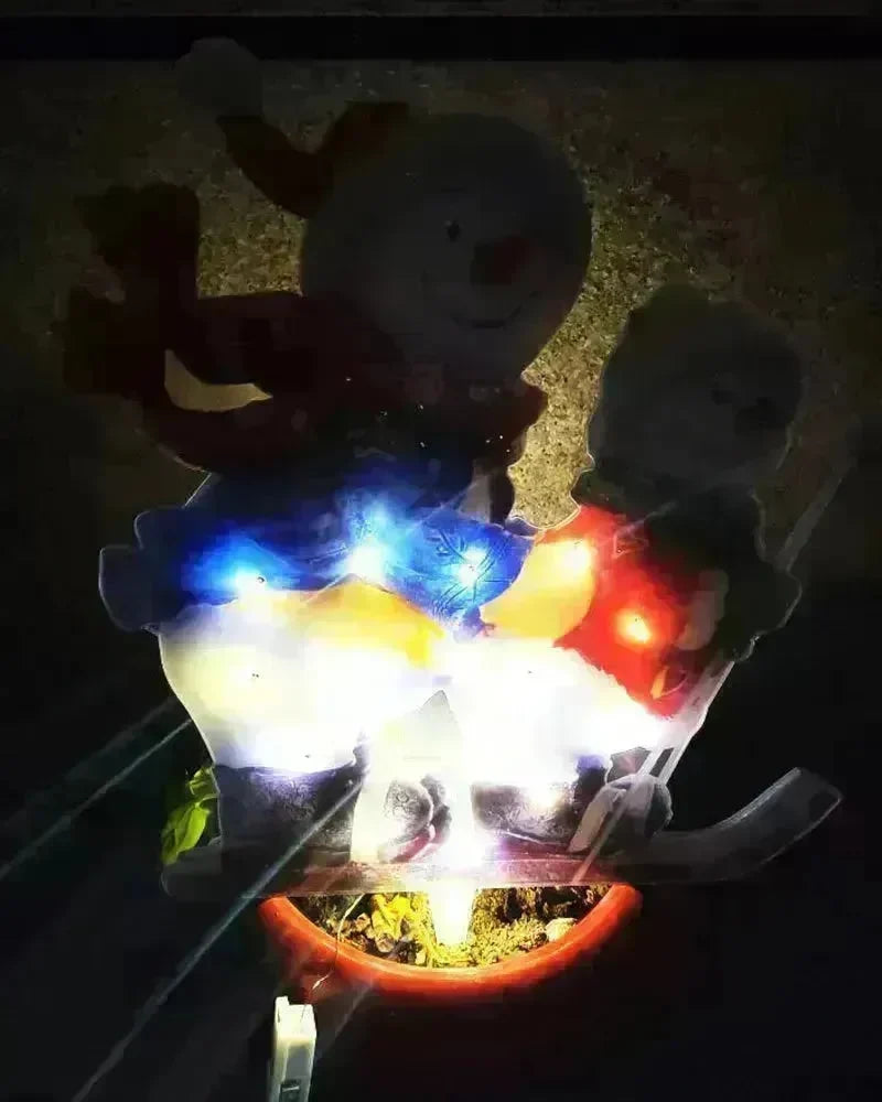 Christmas Scene Decoration With LED Lights Christmas Snowman Ornaments - EX-STOCK CANADA