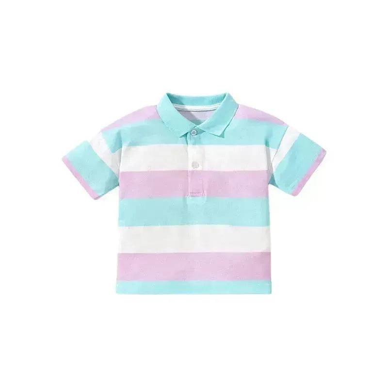 Polo Shirt for boys Short Sleeve Striped cotton shirt for baby boys - EX-STOCK Canada