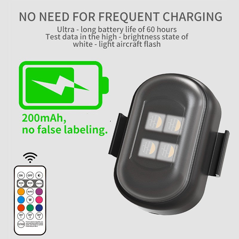 Motorcycle LED Warning Strobe Light – Wireless Remote Control, 1–8 Lights 2