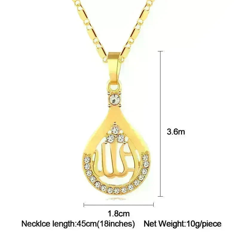 Creative Middle East Drop-shaped Copper Necklace for Wpmen - EX-STOCK CANADA