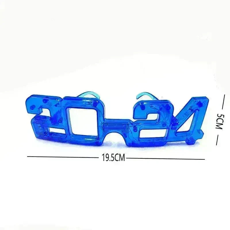 LED Glowing New Year Glasses 2024 Glitter Glasses For Party Evening Decoration - EX-STOCK CANADA