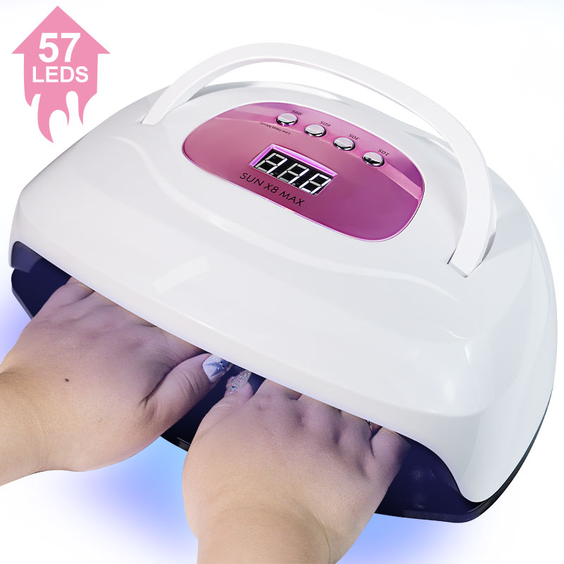 Séchoir à ongles lampe LED UV 57 LEDs Séchage rapide Vernis gel Lampe pour manucure gel avec détecteur de mouvement et écran LCDEX-STOCK Canada 