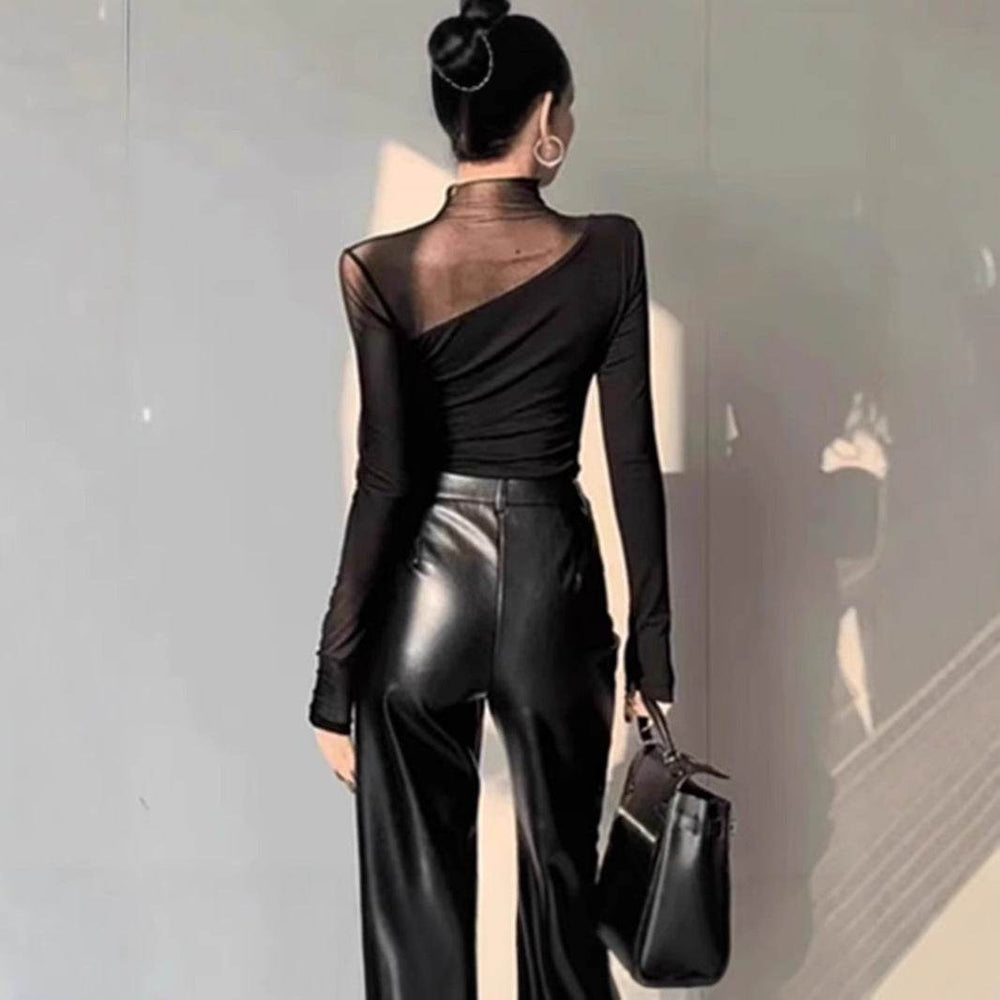 Fashion Chic Slim fit High neck bodycon top for women - EX-STOCK Canada