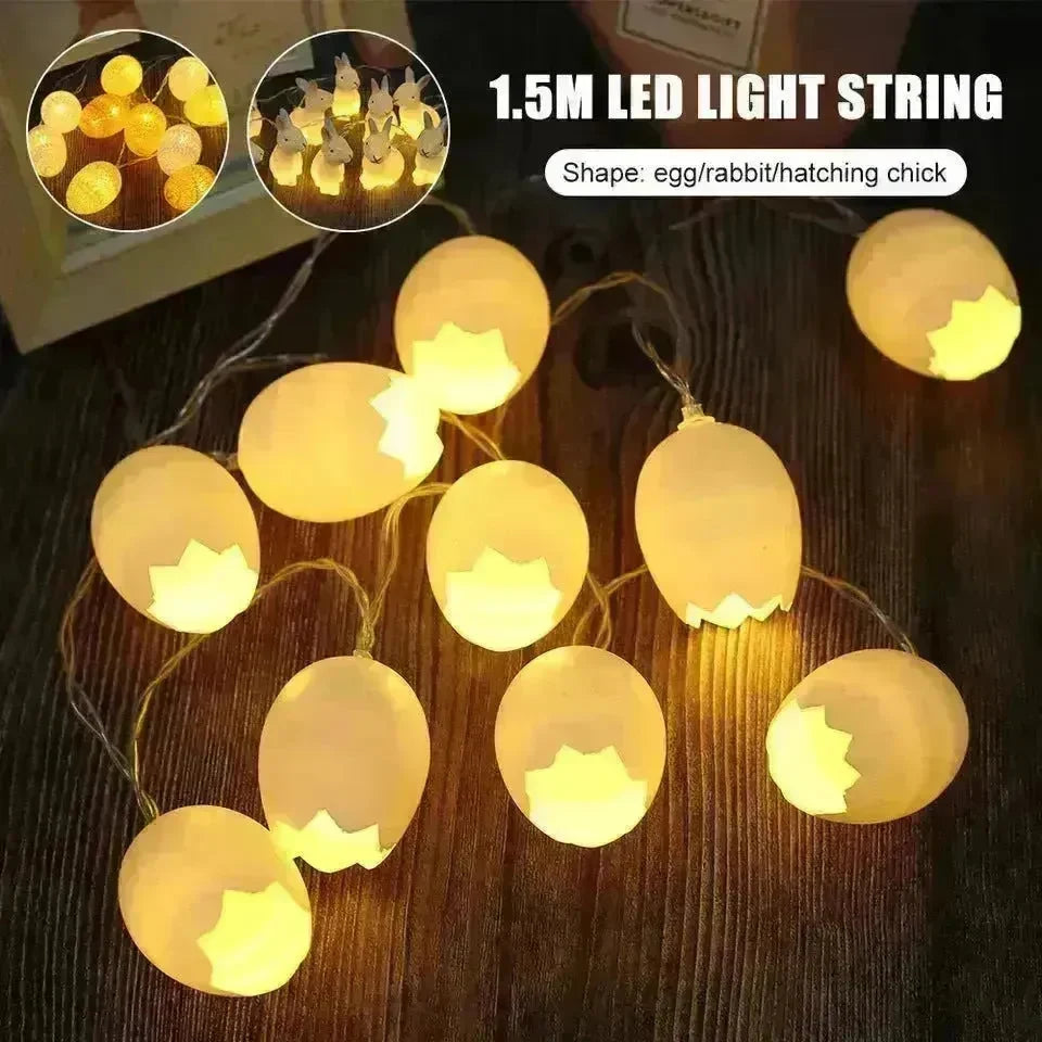 New Easter Broken Shell Egg String Lights Led Egg Lanterns Flashing Lights String Lights Christmas Decoration Lights - EX-STOCK CANADA