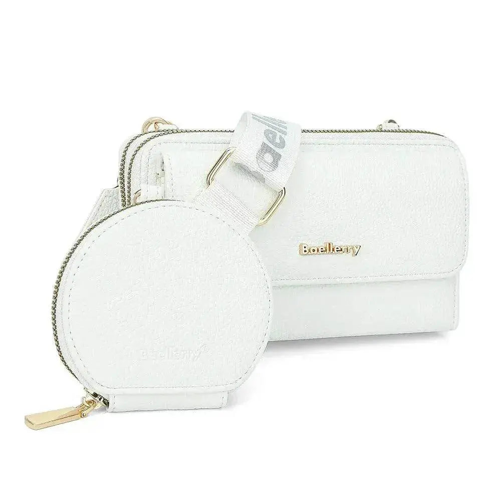 2pcs Lychee Texture Composite Bag Fashion Mobile Phone Bag With Small Coin Purse Letter Print Zipper Crossbody Shoulder Bag - EX-STOCK Canada