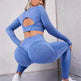 Fitness Leggings Sports Gym Sportswear Outfits Clothing 2pcs Sports Suits Long Sleeve Hollow Design - EX-STOCK Canada