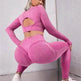 Fitness Leggings Sports Gym Sportswear Outfits Clothing 2pcs Sports Suits Long Sleeve Hollow Design - EX-STOCK Canada