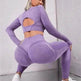 Fitness Leggings Sports Gym Sportswear Outfits Clothing 2pcs Sports Suits Long Sleeve Hollow Design - EX-STOCK Canada