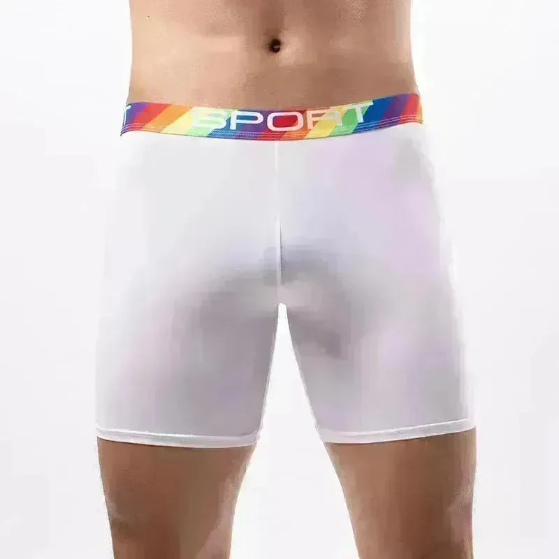 Summer Sports Spandex Plain Boxer Short Underwear for Men - EX-STOCK CANADA
