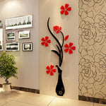 Creative vase acrylic 3D wall sticker Home Wall Decals - EX-STOCK CANADA
