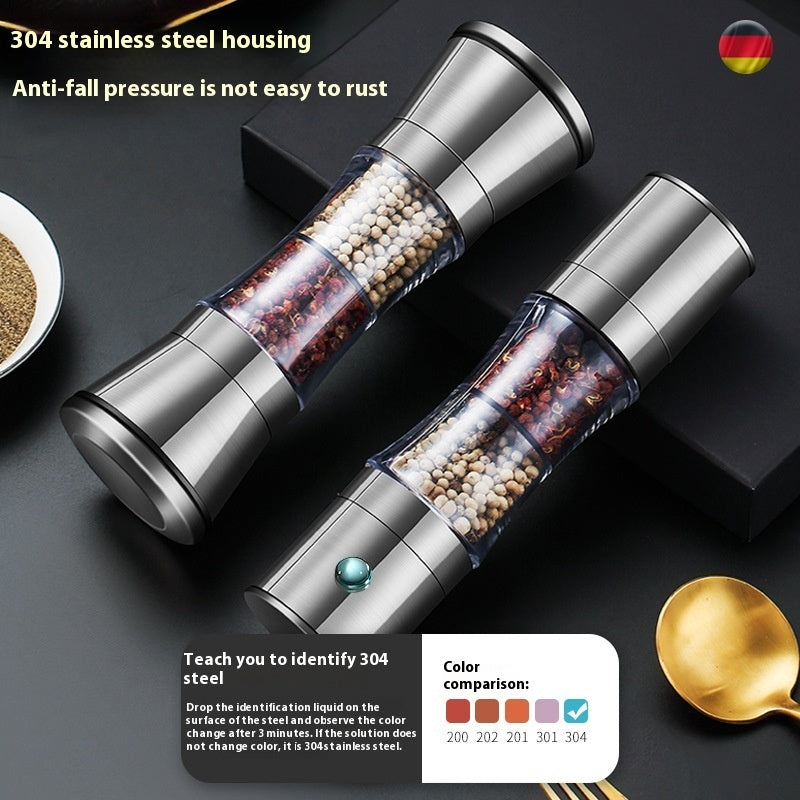 304 Double-headed Stainless Steel Pepper Grinder EX-STOCK Canada 