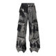 Street Retro Washed Distressed Tie-dye Multi-pocket Denim Trouser Unisex Baggy Cargo Denim Jeans Pants - EX-STOCK Canada