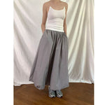 Women's All-match Simple Elegant Gathered Long Maxi Skirt - EX-STOCK Canada