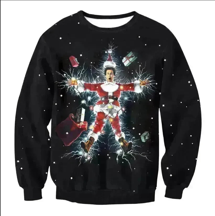 UGLY CHRISTMAS SWEATER Vacation Santa Elf Funny Womens Men Sweaters Tops Autumn Winter Clothing - EX-STOCK CANADA