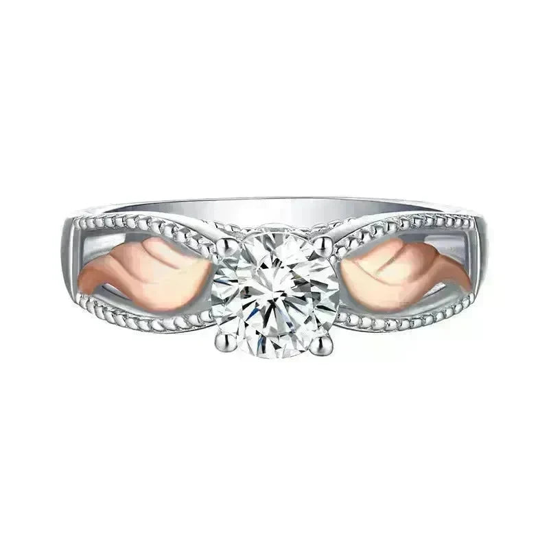 Fashion Electroplated Angel Wings Gold Crystal Women Ring - EX-STOCK CANADA