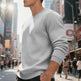 Fleece-lined Crew Neck Sweater Male Loose Casual Top EX-STOCK Canada 