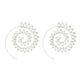 Round Spiral Earrings For Women Gold Color Big Exaggerated Gear Earrings - EX-STOCK Canada