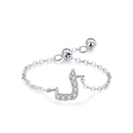 S925 Sterling Silver Niche Style Arabic Letters Pull-out Chain All-match Stackable EX-STOCK Canada 
