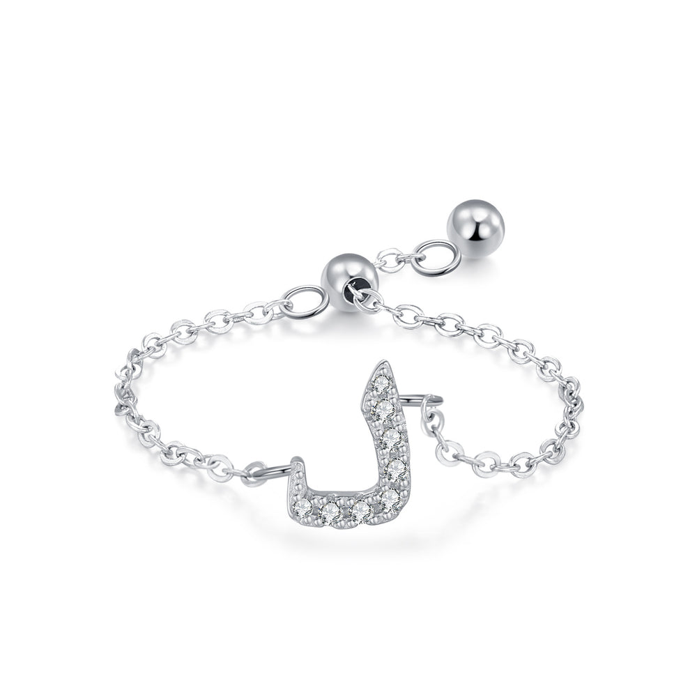S925 Sterling Silver Niche Style Arabic Letters Pull-out Chain All-match Stackable EX-STOCK Canada 