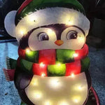 Christmas Scene Decoration With LED Lights Christmas Snowman Ornaments - EX-STOCK CANADA